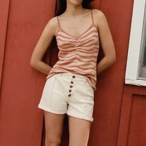 Anthropologie Cora striped shimmer tank M